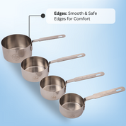 Madhura’s Recipe Stainless Steel Measuring Cups & Spoons set for Cooking & Baking – 4 stackable Cups & 4 Spoons