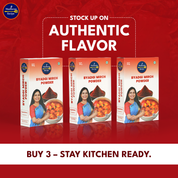 Madhura’s Recipe Byadgi Mirch Powder – The Heart of Maharashtrian Cooking - Pack Of 3, 100gm Each