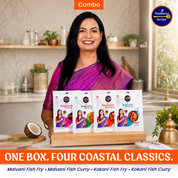 Madhura's Recipe Premium Fish Premix Combo Pack of 4 | Malvani & Kokani Fish Fry & Fish Curry Mix | Ready-to-Cook Maharashtrian Seafood Premix
