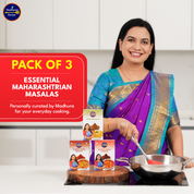 Madhura’s Recipe Premium Combo Pack of 3 – Kanda Lasun Masala, Goda Masala & Byadgi Mirch Powder