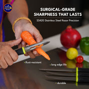 Madhura’s Recipe Premium 5-Piece Knife Set – SS420 Food-Grade Blades with Soft-Grip Handles, Sharp, Durable