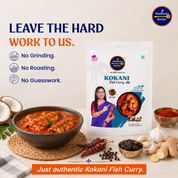 Madhura's Recipe Kokani Fish Curry Mix | Ready-to-Cook Fish Curry Masala | Authentic Maharashtrian Premix | Pack of 3 (50g Each)