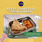 Madhura’s Recipe Stainless Steel Lunch Box for Kids & Family, airtight, easy to carry, Durable & food-Safe, Reusable; Built to Last