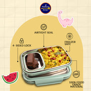 Madhura’s Recipe Stainless Steel Lunch Box for Kids & Family, airtight, easy to carry, Durable & food-Safe, Reusable; Built to Last