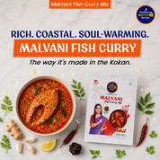 Madhura's Recipe Malvani Fish Curry Mix | Ready-to-Cook Fish Curry Masala | Authentic Maharashtrian Premix | Pack of 3 (50g Each)