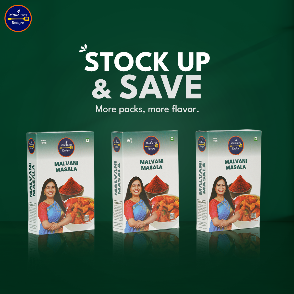 Madhura’s Recipe Malvani Masala – The Authentic Taste of Konkan - Pack Of 3, 100gm Each