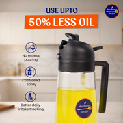Madhura’s Recipe 2-in-1 Glass Oil Dispenser & Sprayer – 500ml