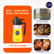 Madhura’s Recipe 2-in-1 Glass Oil Dispenser & Sprayer – 500ml