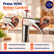 Madhura’s Recipe Stainless Steel Kitchen Press – 15 Jalis + 6 Nozzles