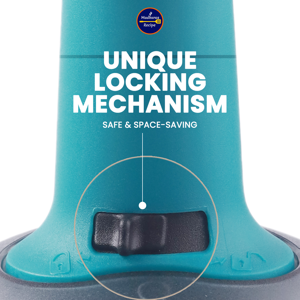 Madhura’s Recipe 900ml Manual Push Chopper – 4 Stainless Steel Blades